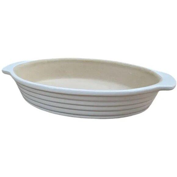 NWT In Box Pampered Chef " New Traditions " Stoneware Small Oval Baker - - Picture 1 of 6